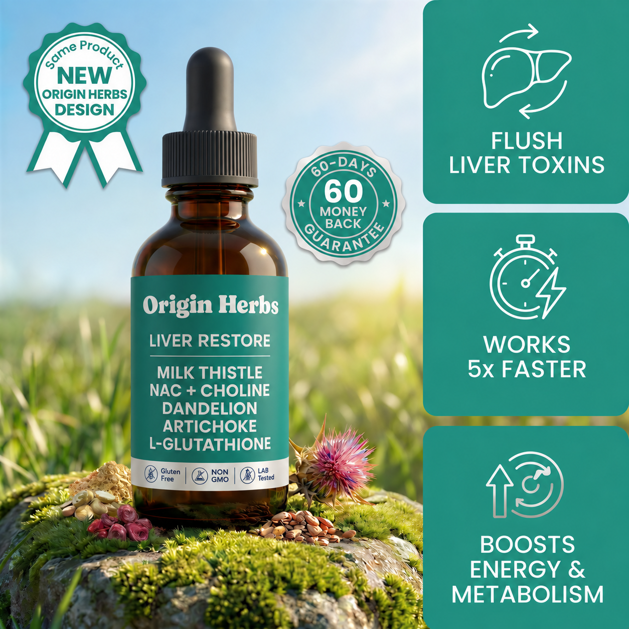 Origin Herbs Complete Liver Support To Restore Energy And Vitality