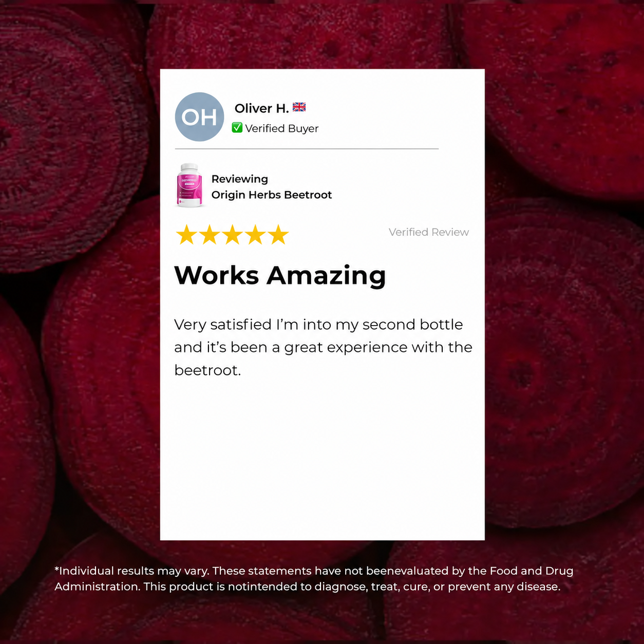 Organic Beetroot Capsules (1300mg) for Blood Flow & Heart Health