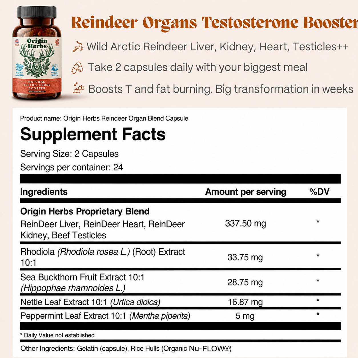 Origin Herbs Testosterone Booster
